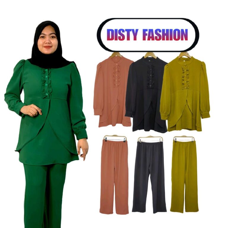 BAJU KURUNG DISTY FASHION NEW DESIGN (BY-BOUTIQUE) meterai cey Set Clothing 20 WARNA PINK NAVY BLUE GERY