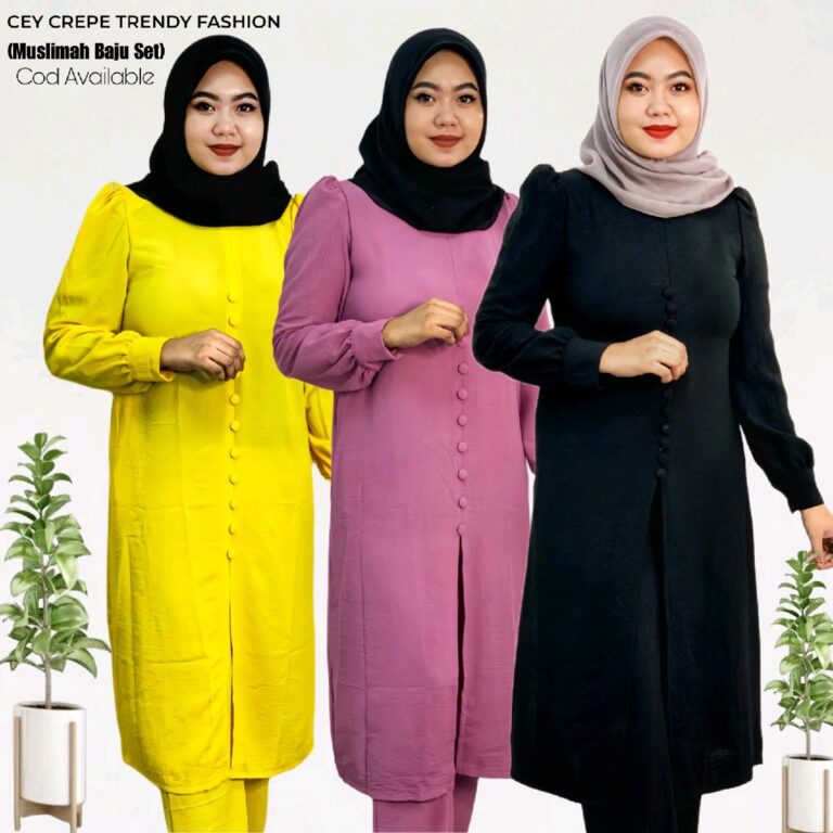 NEW ARRIVAL BAJU KURUNG TRENDY FASHION Dark Green Dusty Pink Green Blue Black Brown Pink Grey Set Women Wanita